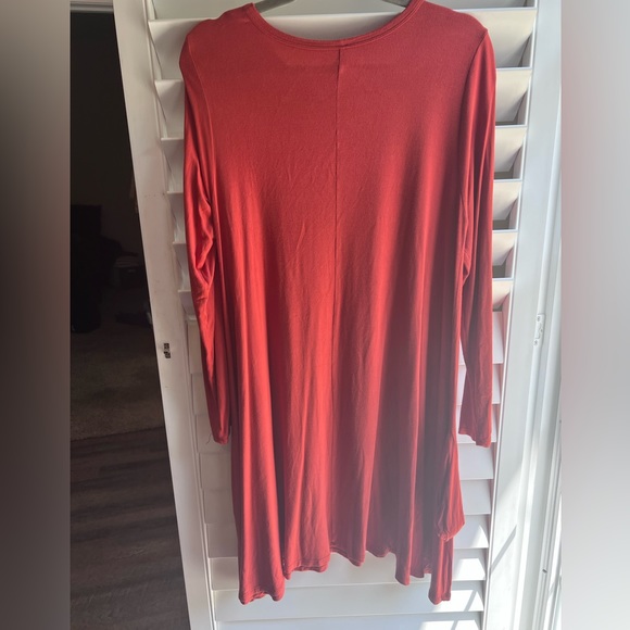 Long sleeve tshirt dress with pockets - Picture 2 of 2